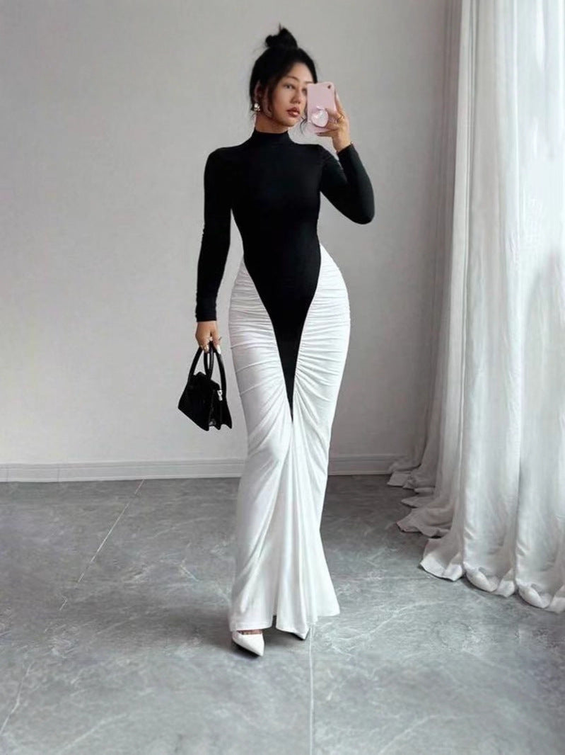 Patchwork Fold Dress