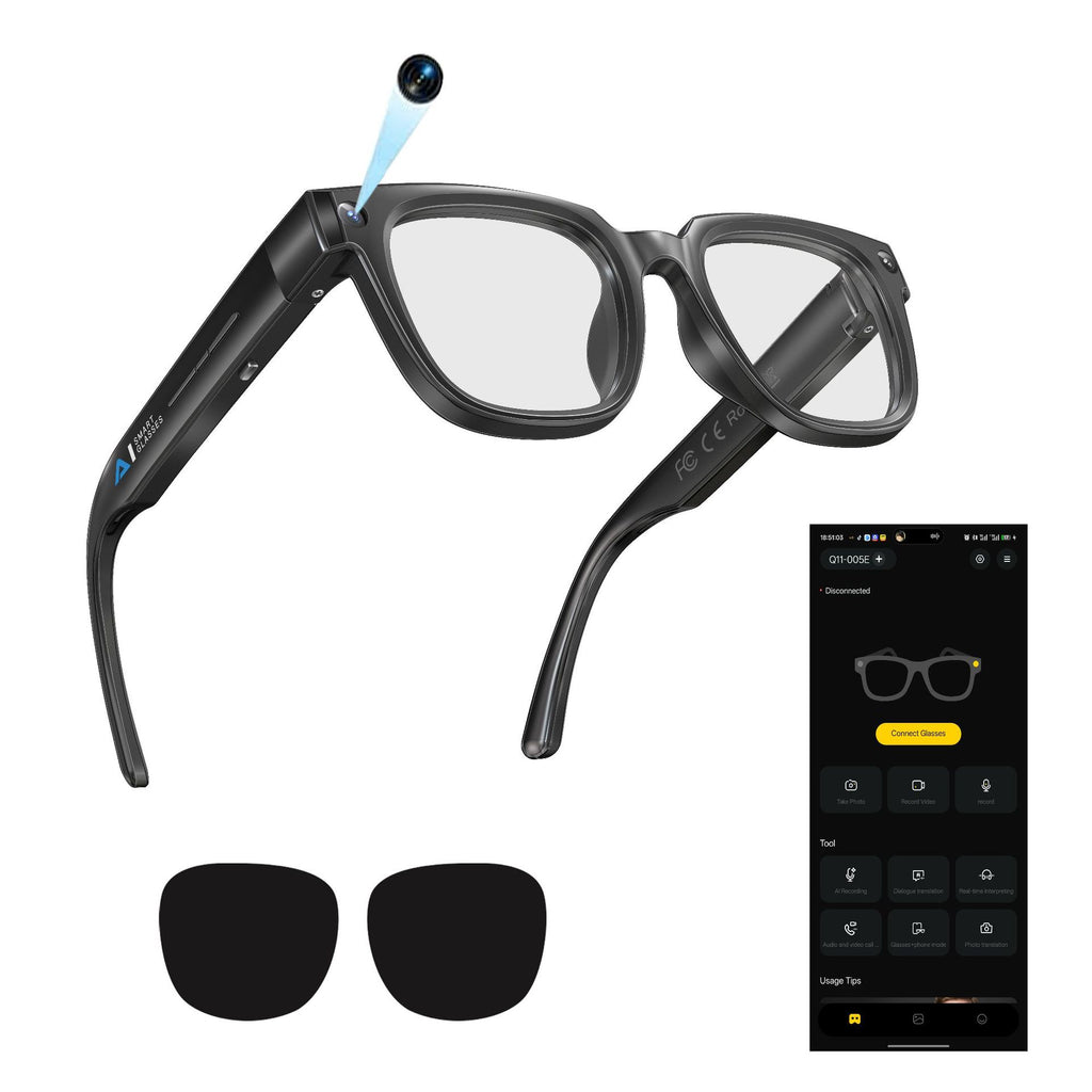 Smart Translation Glasses with Camera and Bluetooth