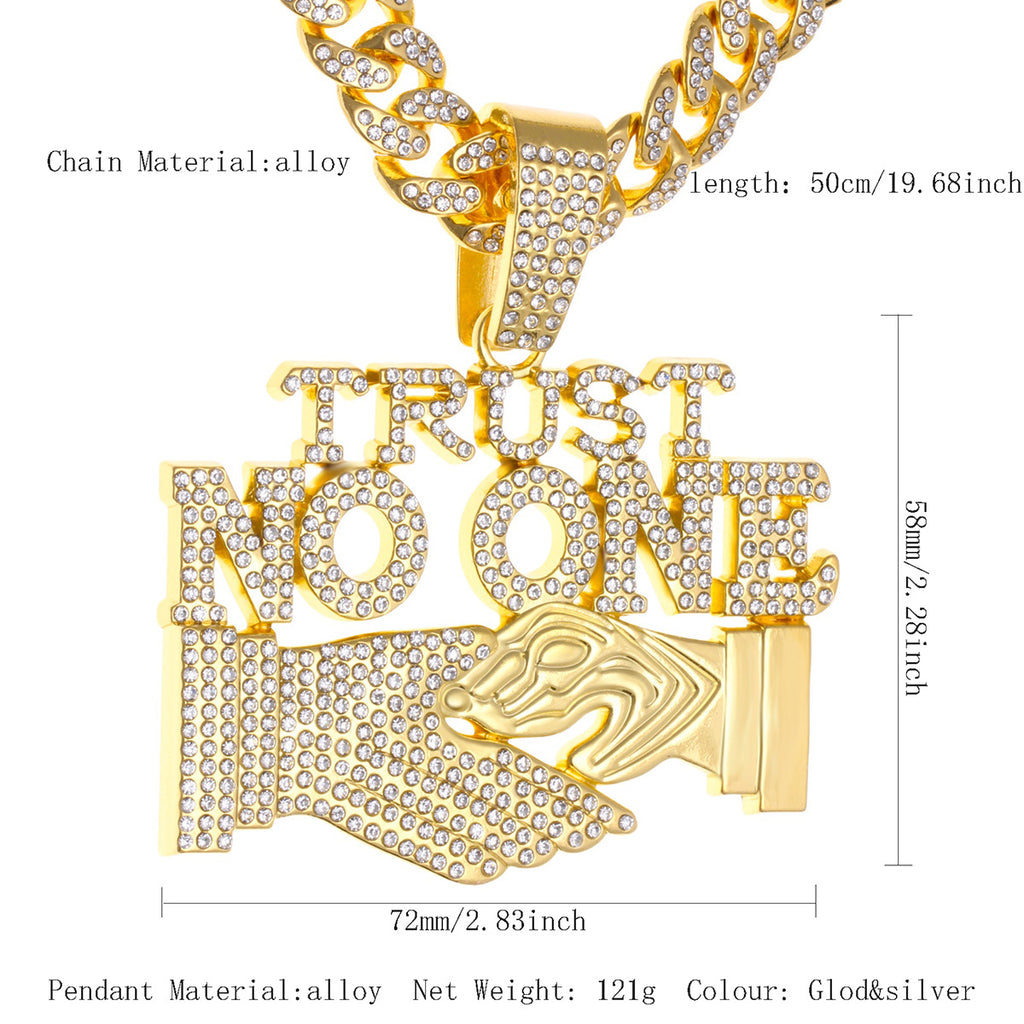 Cuban chain necklace pendant