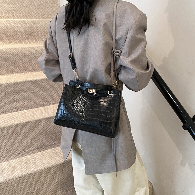 Textured PU Crossbody Bag with Phone Pocket
