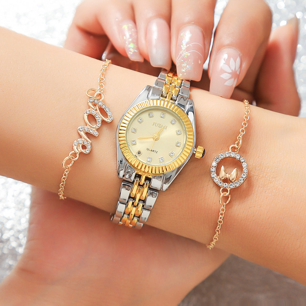 Gradual Gold Diamond Dial Ladies Watch