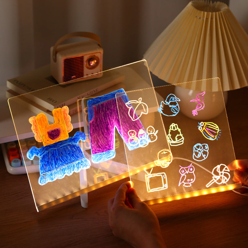 Childrens Erasable Glow Drawing Board
