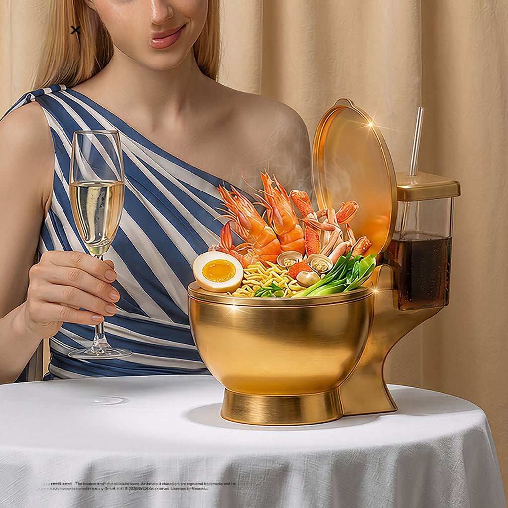 Emoji Toilet-Shaped Instant Noodle Bowl
