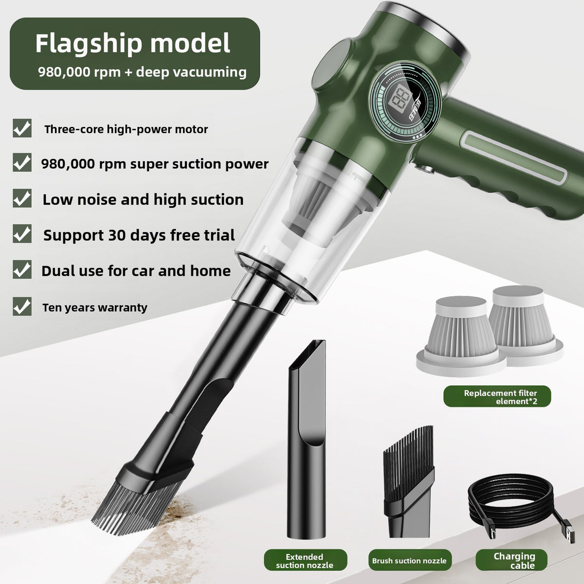 Portable Wireless Handheld Vacuum Cleaner