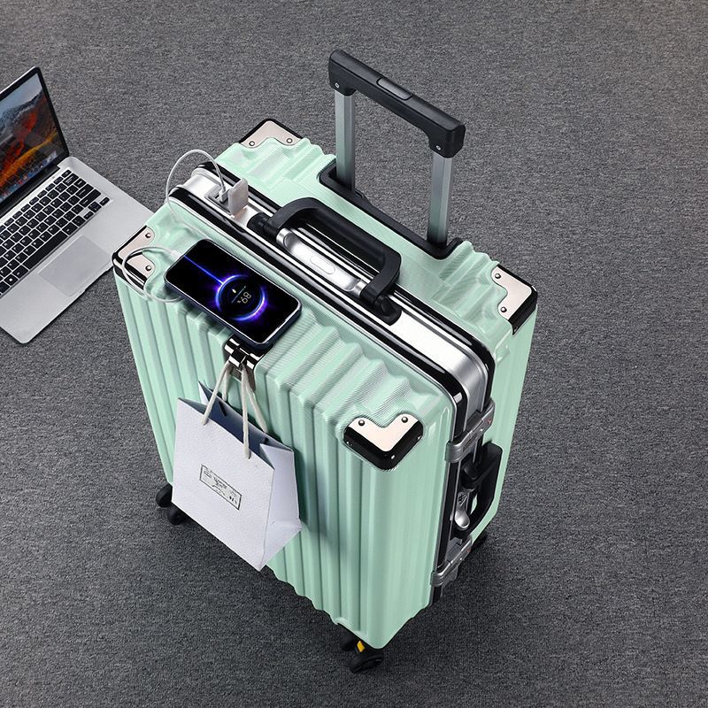 Durable Password Lock Suitcase with USB Charging Port