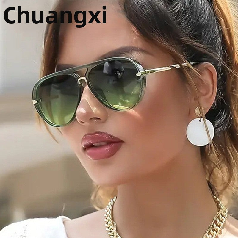 Retro Large Frame Sunglasses for Men and Women