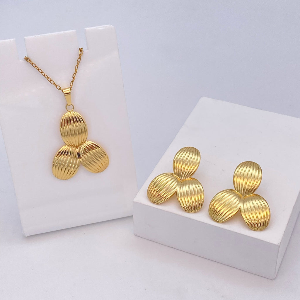 Stainless Steel Earrings and Necklace