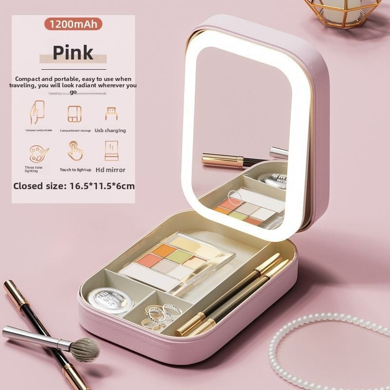 Cosmetic Organizer with LED Mirror