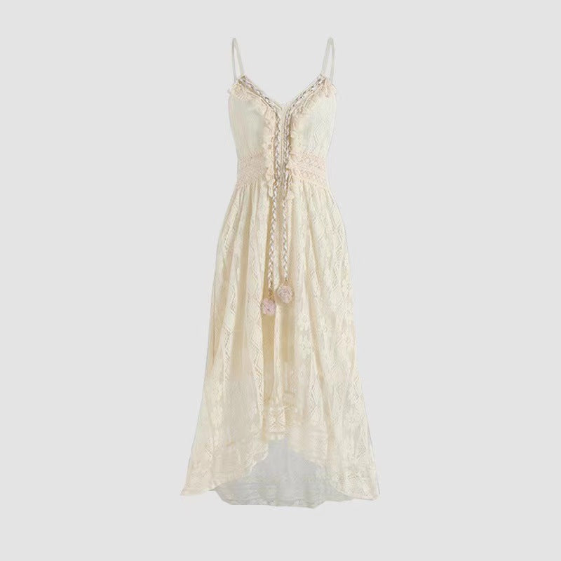 Lace Strap Maxi Dress