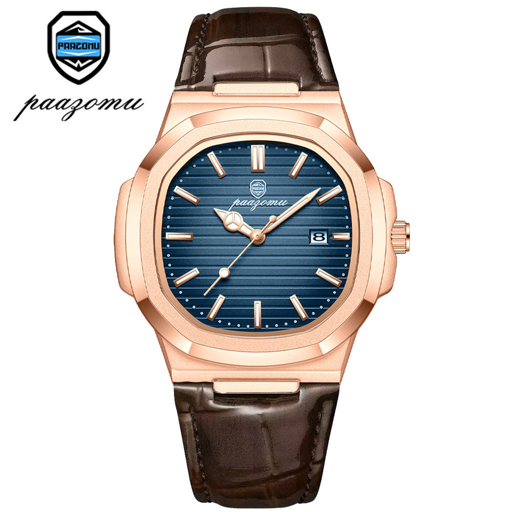 Men's quartz stainless steel watch