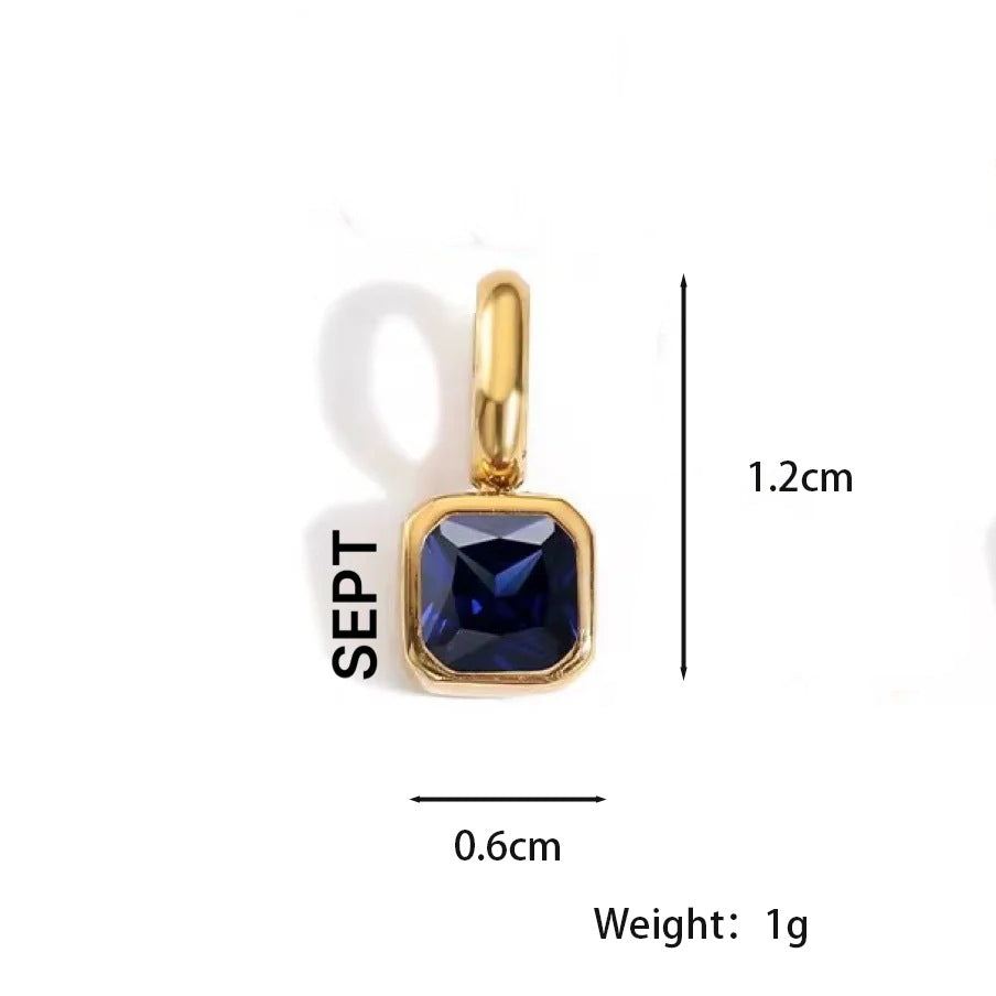 Customizable Birthstone Zircon Pendant Necklace