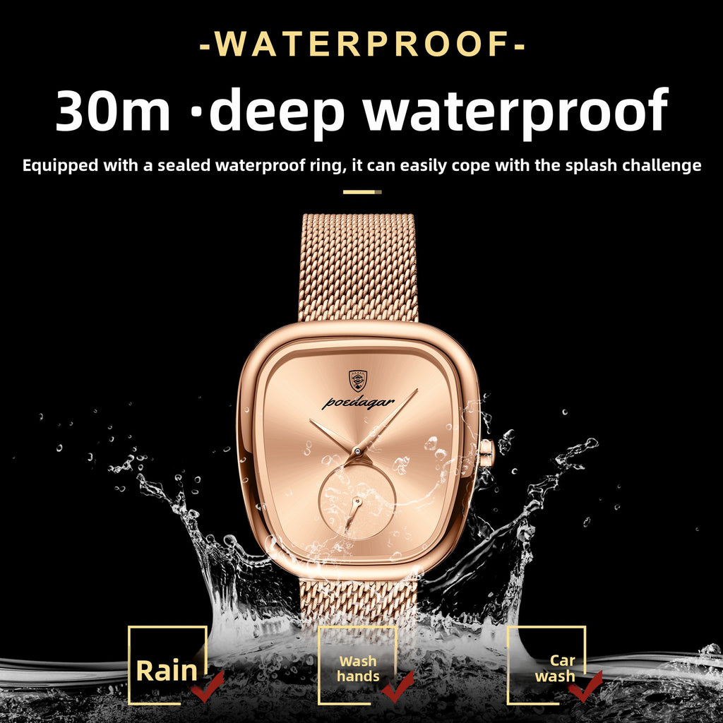 Fashion Quartz Women's Watch with Stainless Steel Mesh Strap