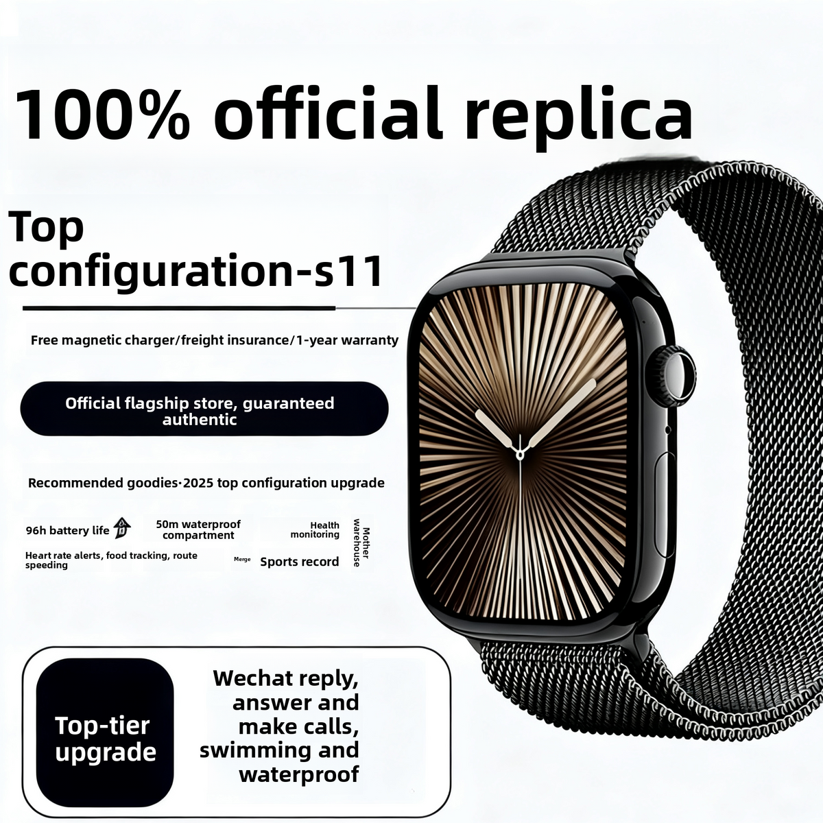 Smart Watch with Health Monitoring and Bluetooth Calling
