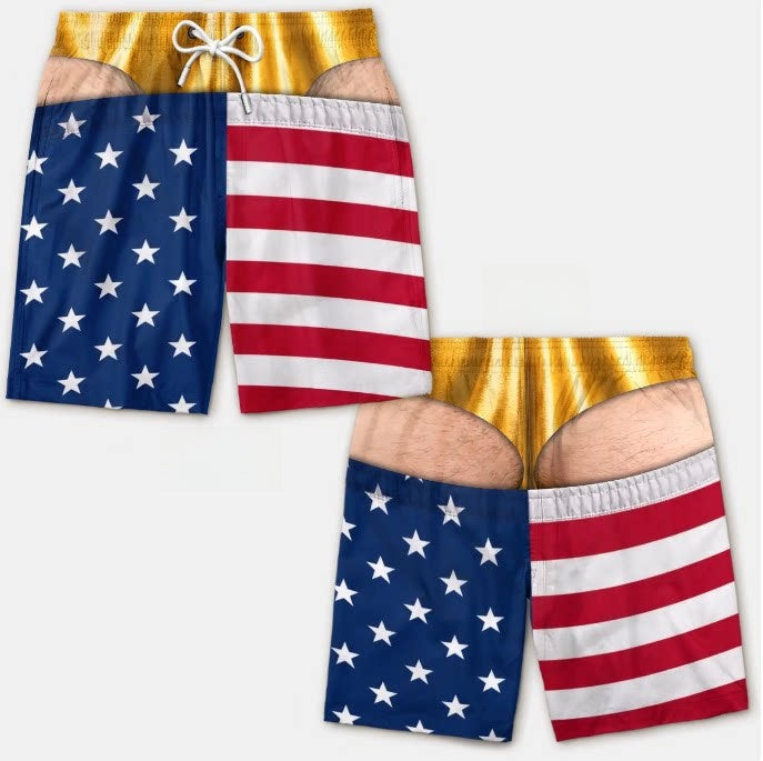 Mens Loose Breathable Beach Shorts