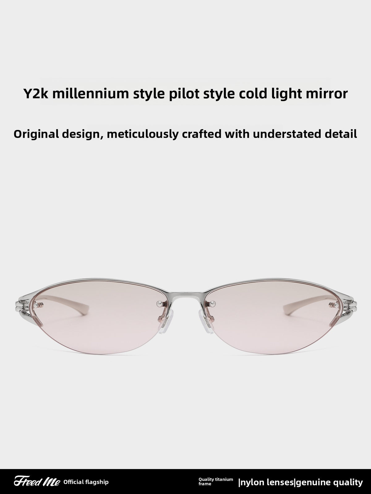 Y2K Semi-Rimless UV400 Sunglasses