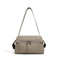 Elegant genuine leather shoulder bag in Kelly style