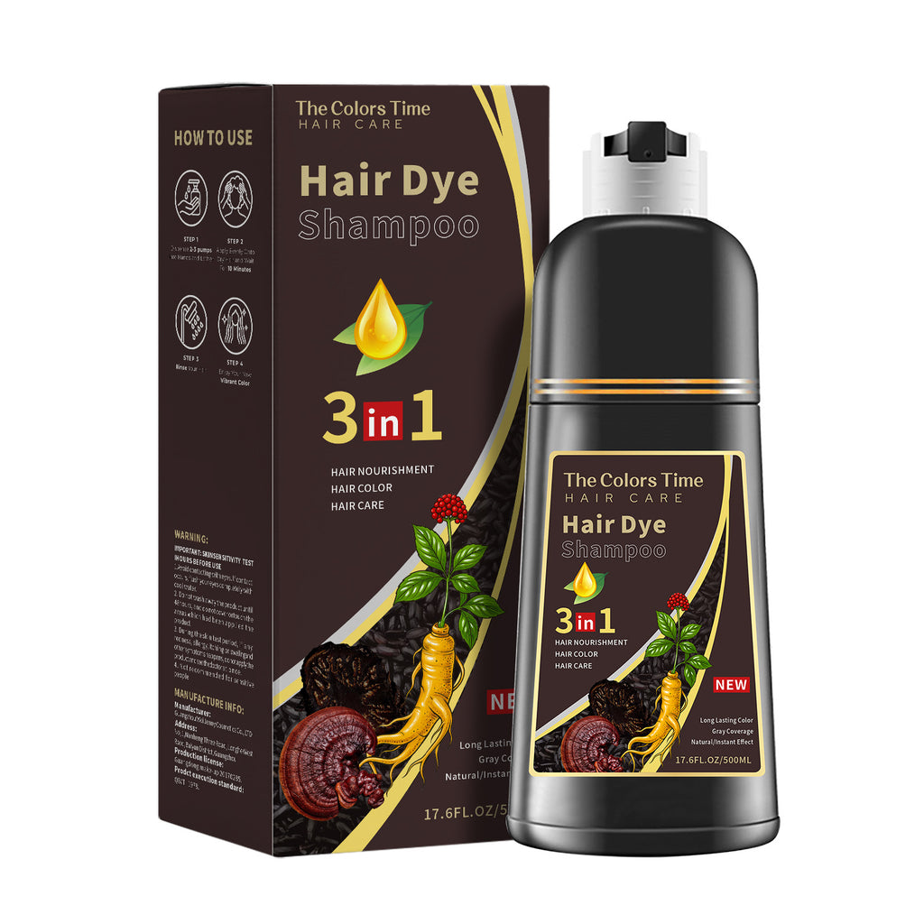 Three-in-One Hair Dye for Gentle Coloring and Gray Coverage