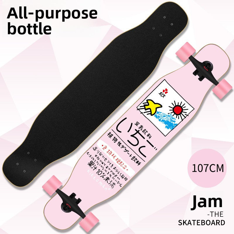 Four Wheel Double Warped Longboard Skateboard