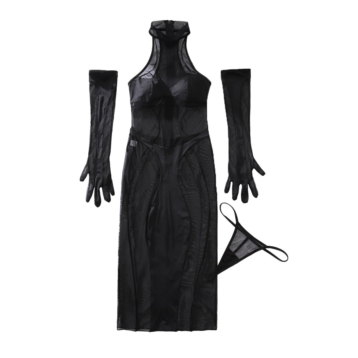 Womens See-Through Mesh Bodysuit