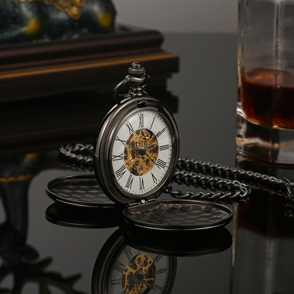 Retro Mechanical Pocket Watch Double Cover