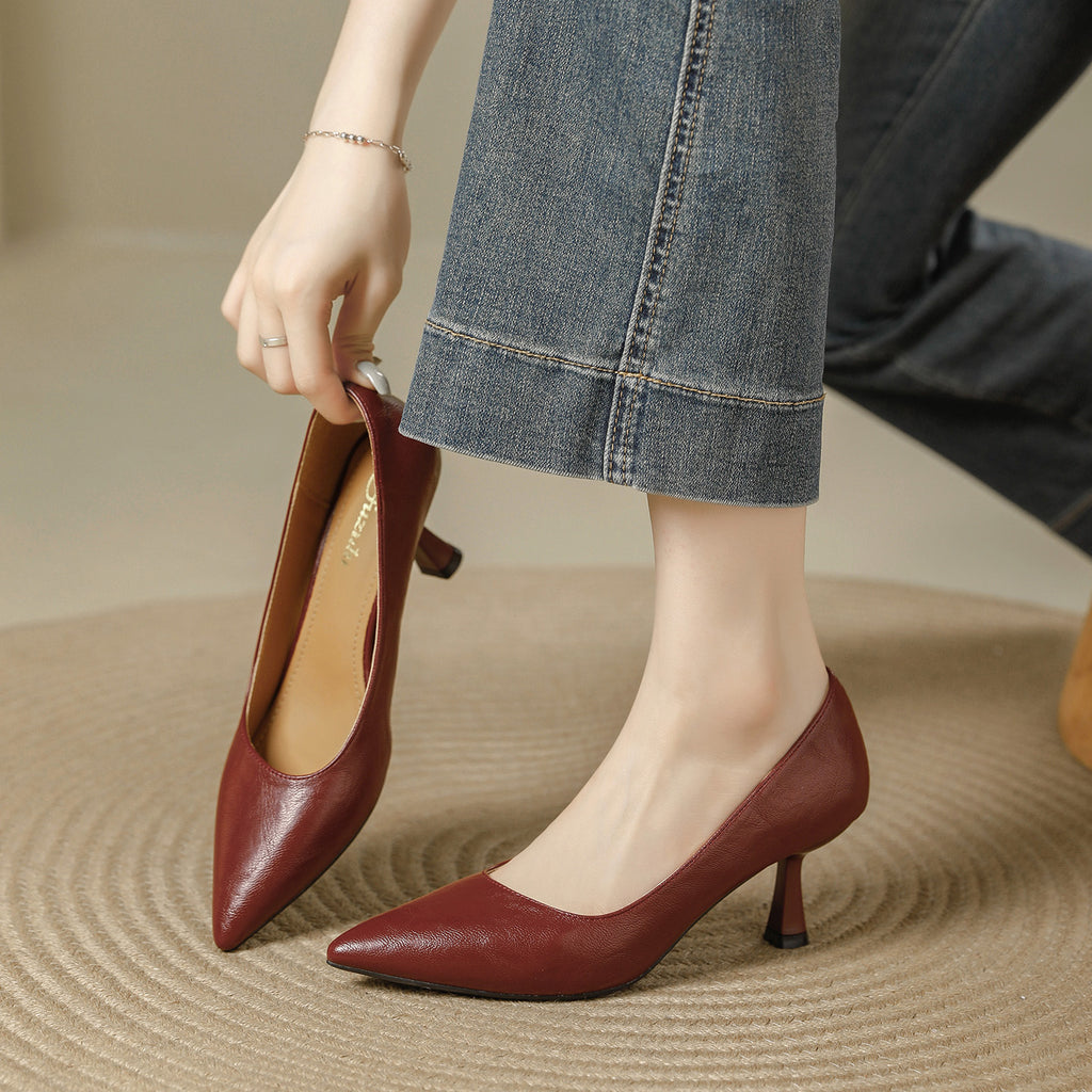 Retro Pointed Toe Pumps
