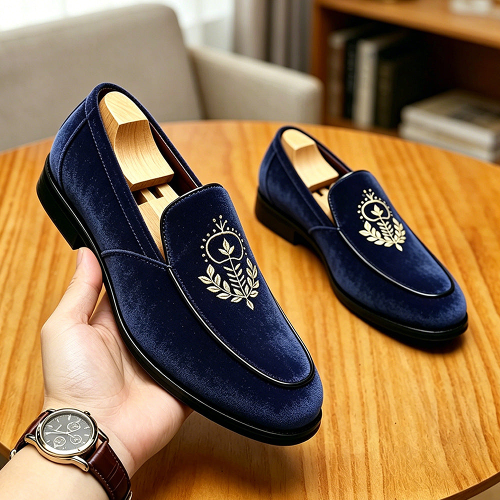 Mens Slip On Loafers Business Casual Leather Shoes