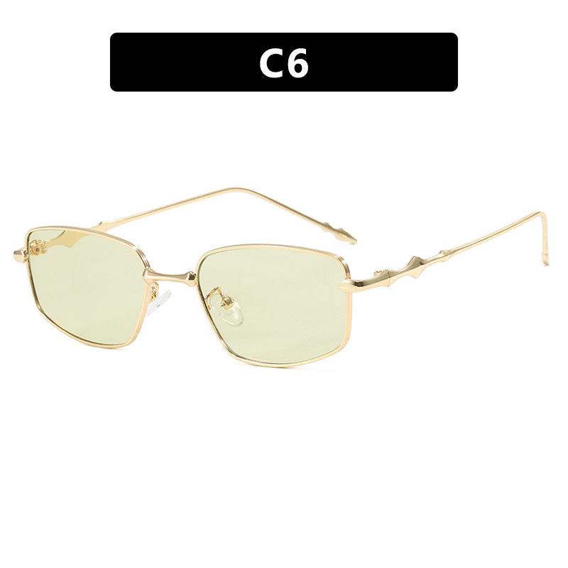 Square Retro Metal Frame Sunglasses