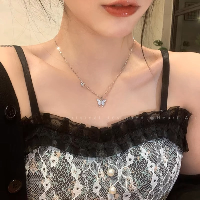 Zircon Bow Necklace for Women