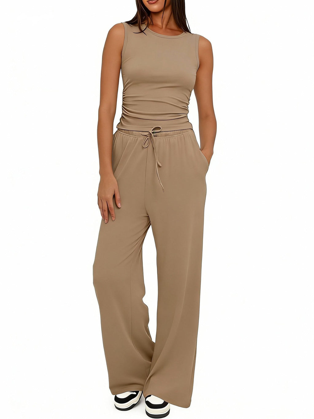 casual wide-leg pants