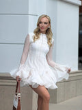 Buttoned Ruffle Princess Dress