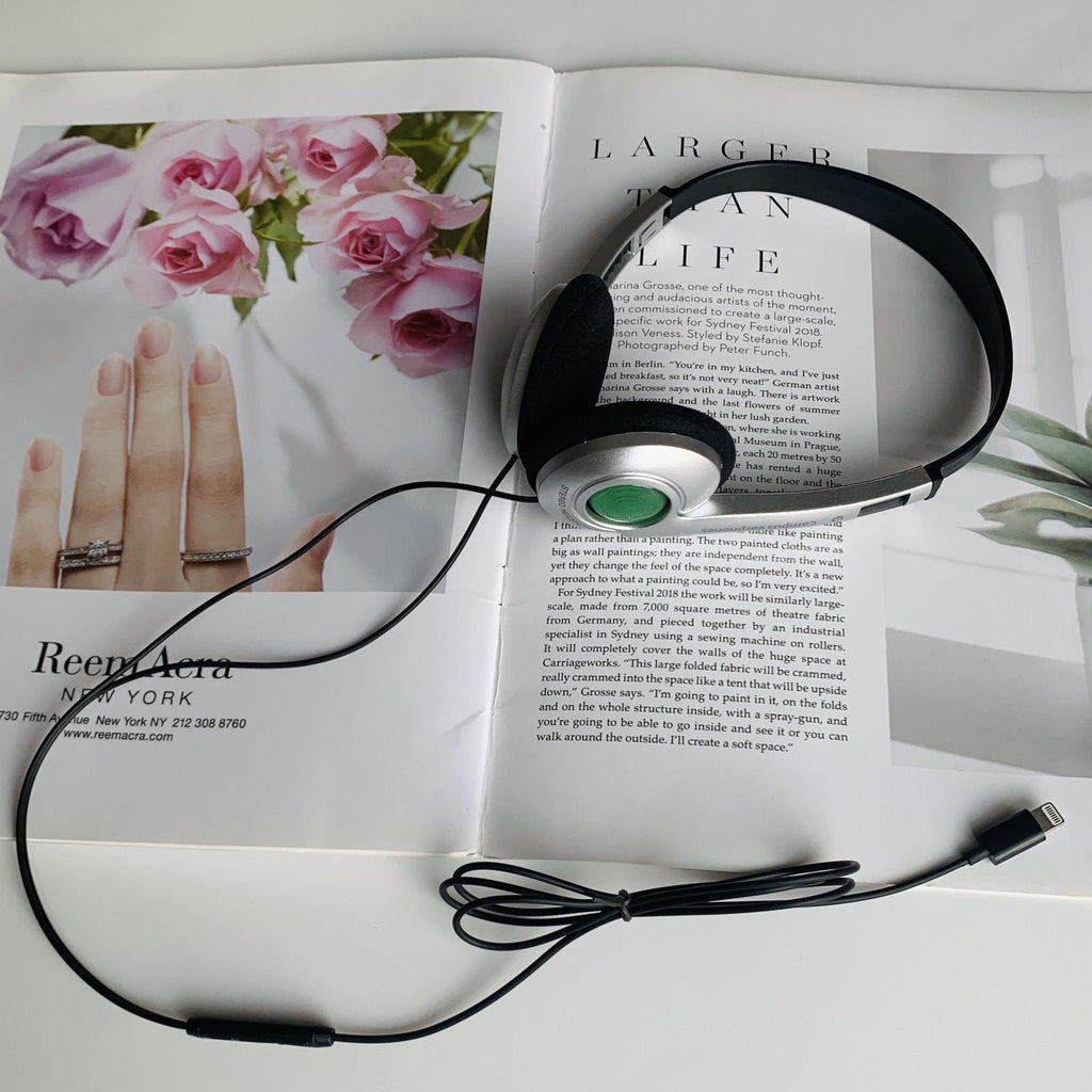 Retro Wired Headset Lightweight Compatible with Apple Huawei