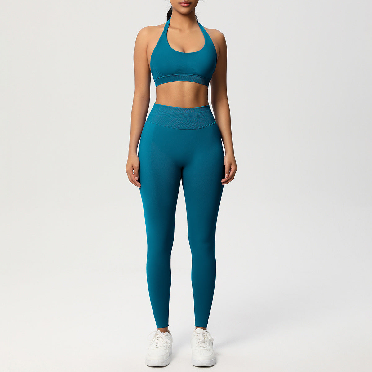 Seamless Solid Color Knitted Yoga Wear