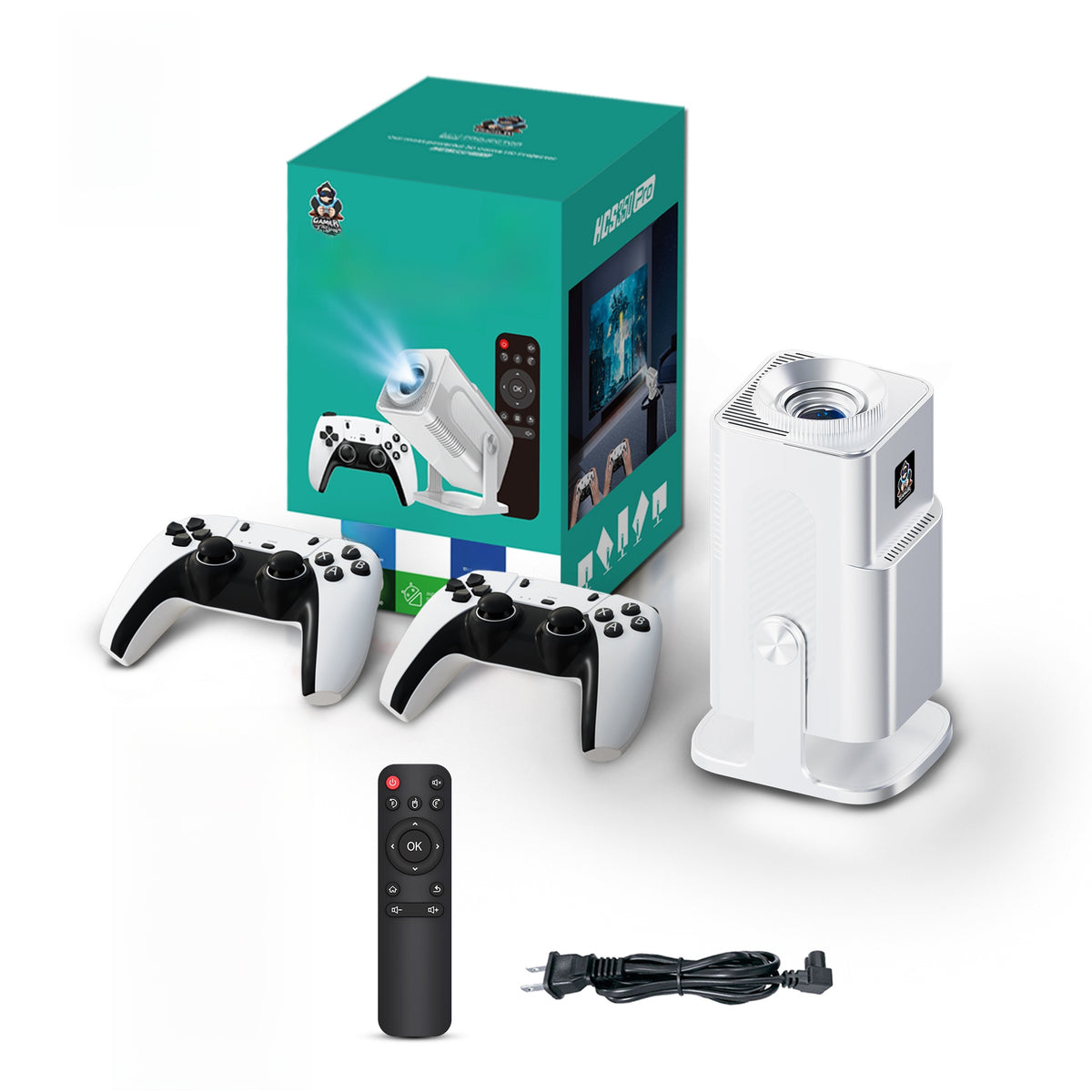 Portable HD Projector with Bluetooth Voice Remote