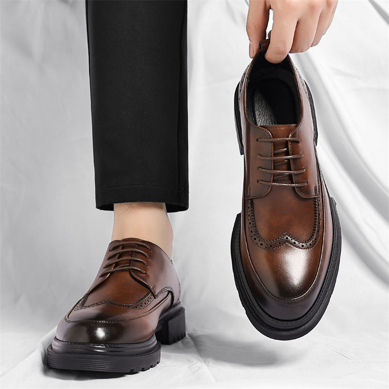 Inner Height Increase of 9cm Casual Groom Wedding Shoes