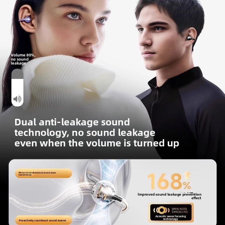 Wireless Sports Ear Clip Headset with Long Battery Life