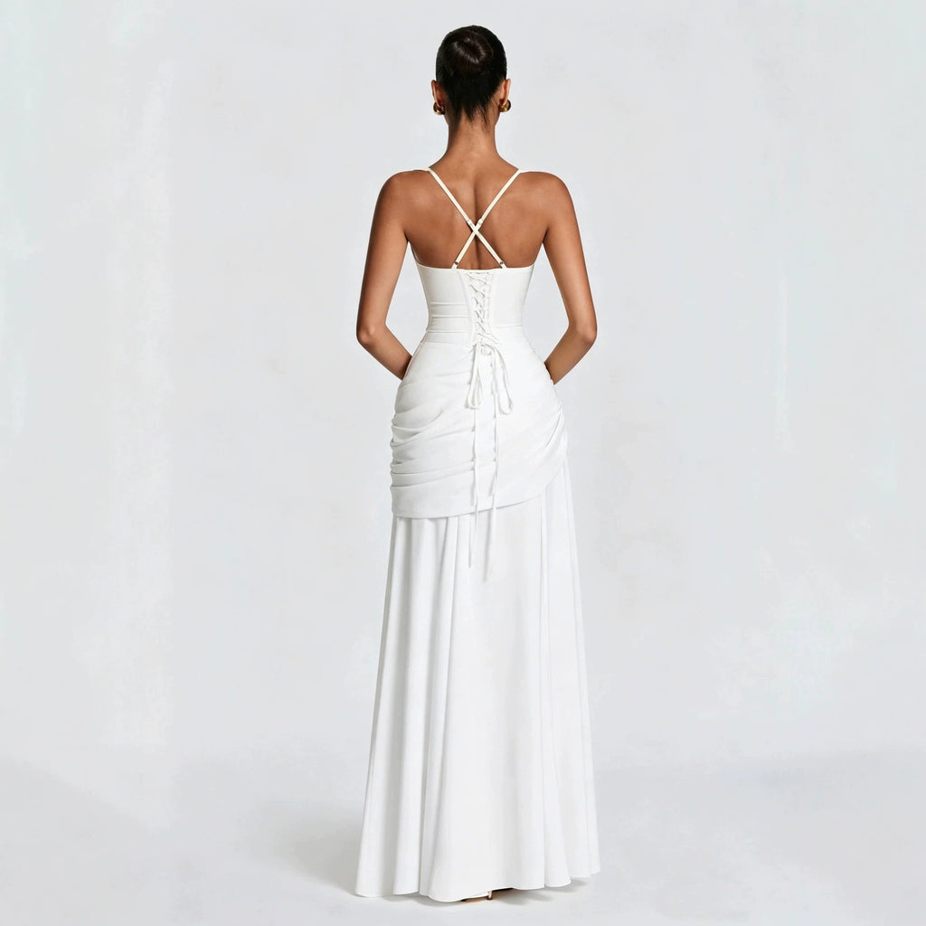 Elegant Backless Chiffon Evening Gown