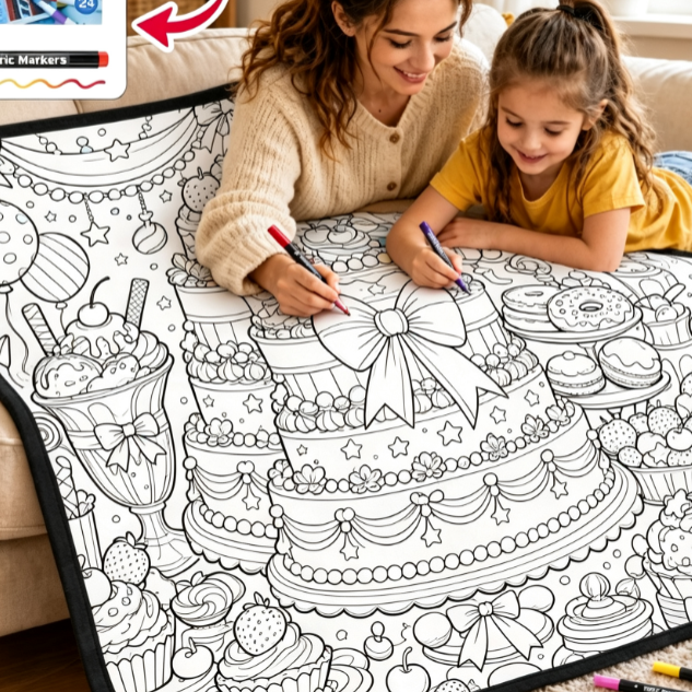 Black and white line-drawn graffiti rug