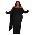 Off-Shoulder Long Sleeve Bodycon Dress