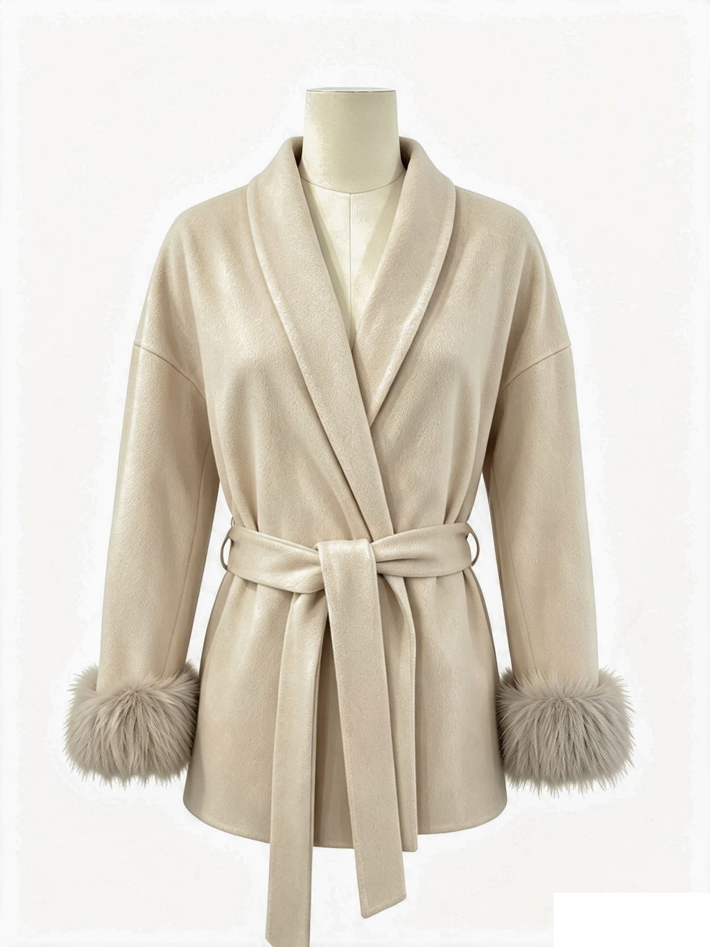 Wool coat, short-style overcoat