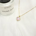 Heart Pendant Cross Chain Necklace