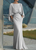 Elegant Backless Pleated Long Dress