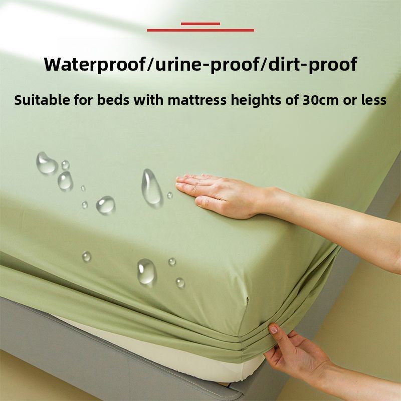 Waterproof fitted sheet for home use