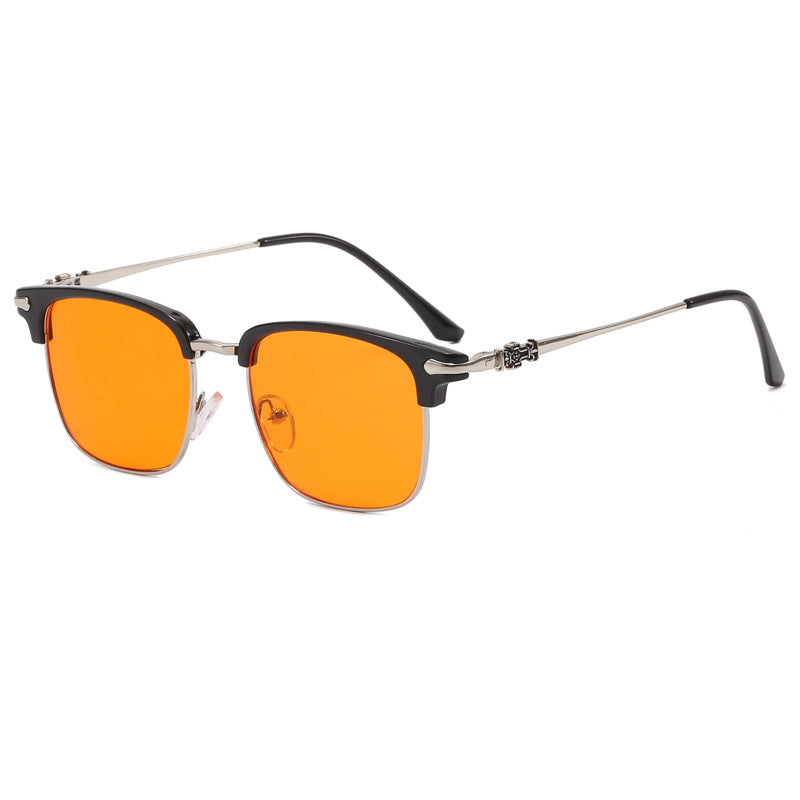 Retro Metal Eyeglasses Frame with Blue Light Protection