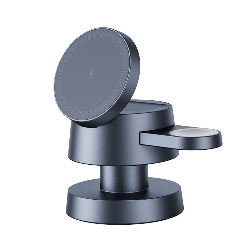 3 in 1 Magnetic Wireless Charging Station with Night Light for Phone Watch Earbuds