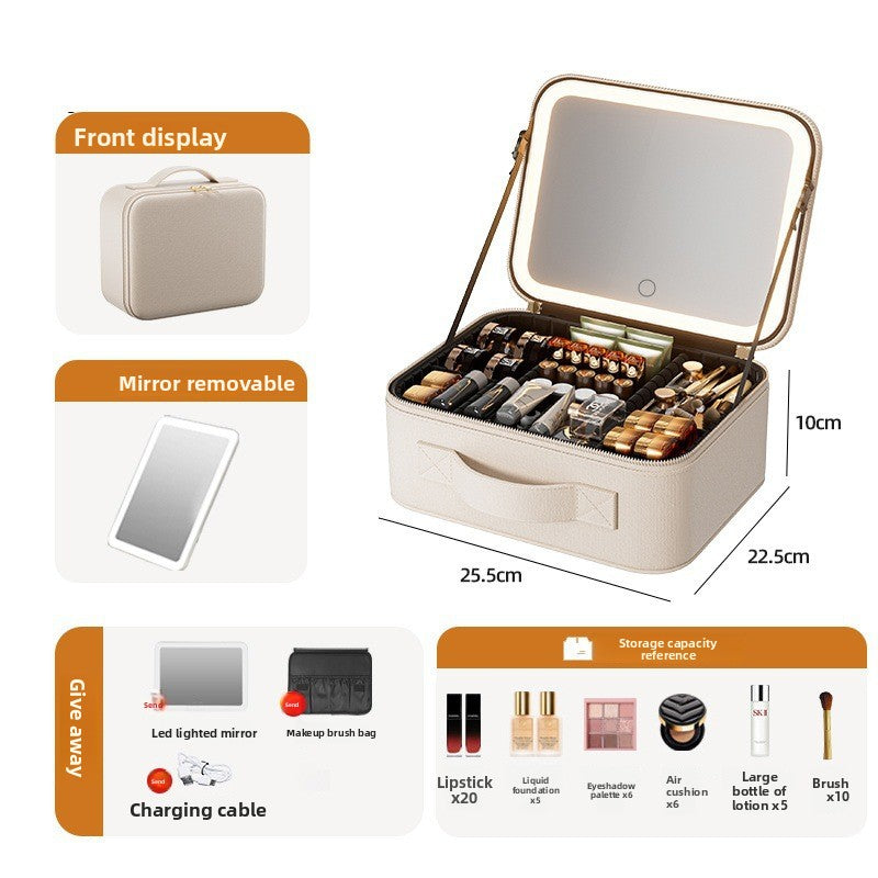 Cosmetic Organizer with LED Mirror