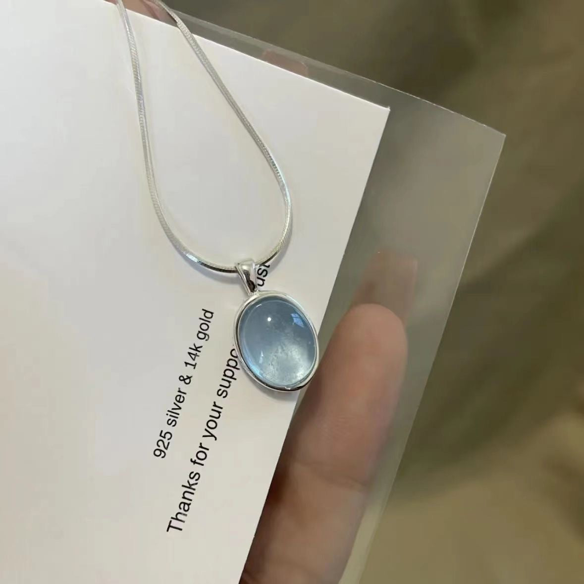 Moonstone Aquamarine Necklace