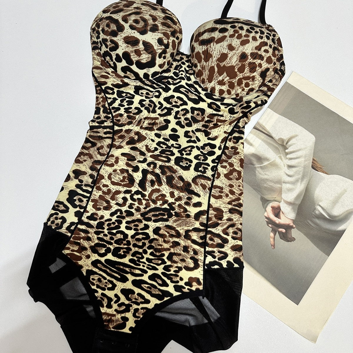 Thong-style one-piece shaping garment