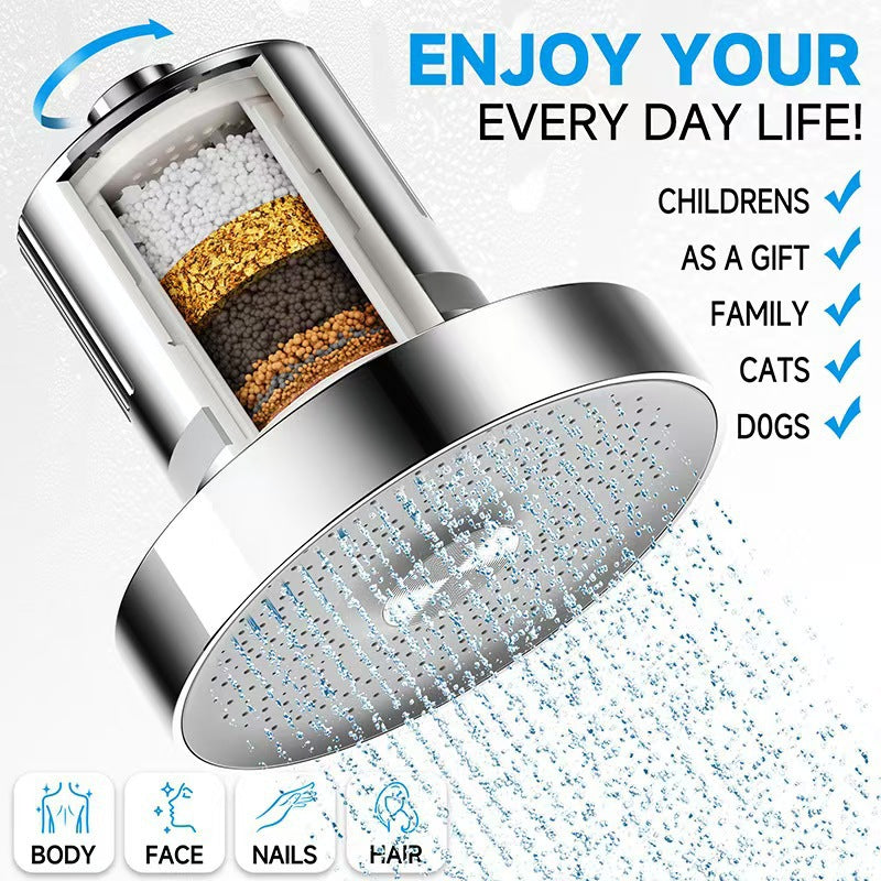 Pressurized Shower Head with Filter