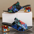 Rhinestone High Heel Fish Mouth Sandals