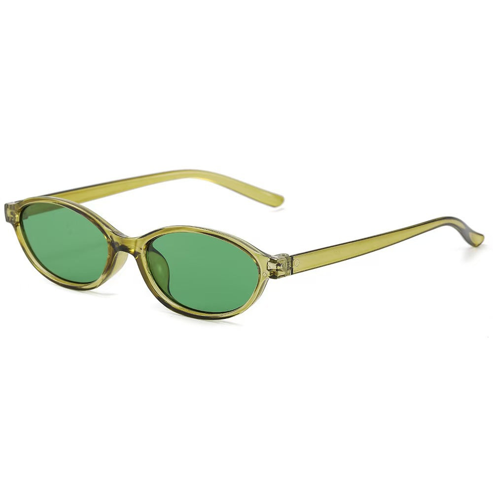 Women's Oval Cat-Eye UV400 Sunglasses Lightweight PC Frame